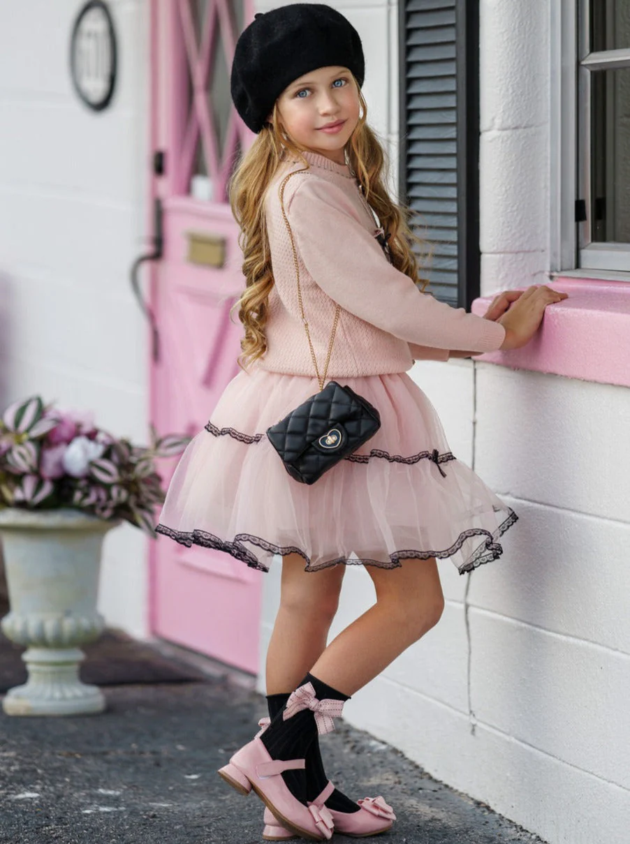 Bows and Tulle Sweater and Tutu Skirt Set - Image 11