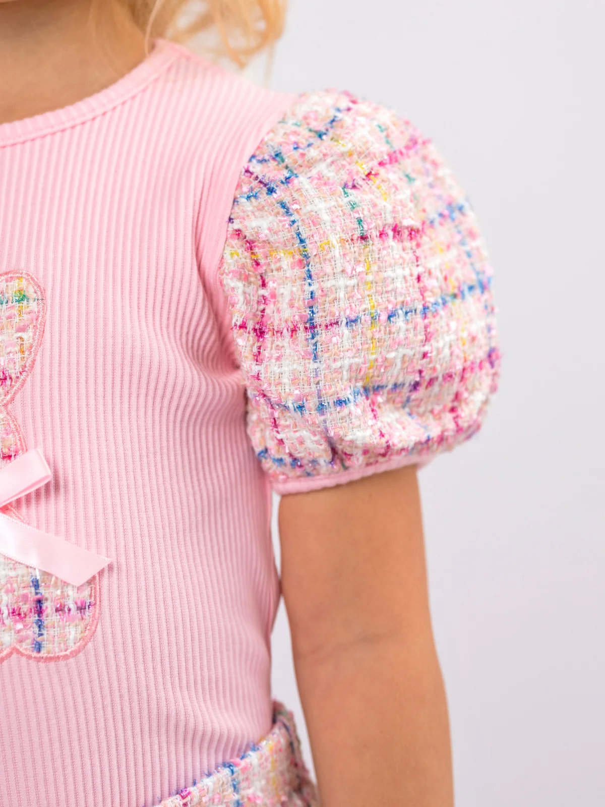 Chic Embroidered Bunny Top and Tweed Short Set - Image 6