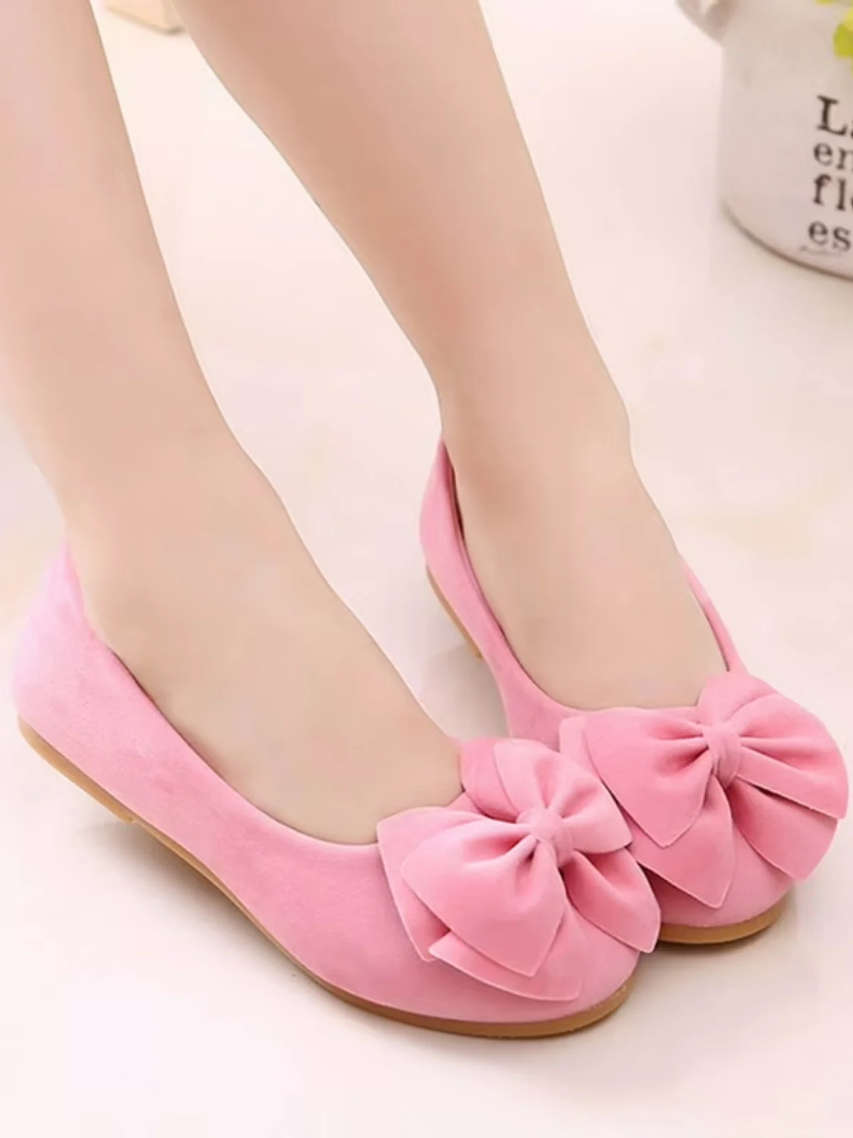 Large Bow Ballerina Flats By Liv and Mia - Image 4