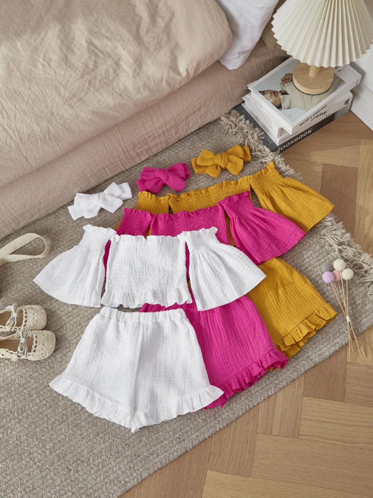 Comfy For Spring Smocked Top And Ruffle Short Set - Image 13