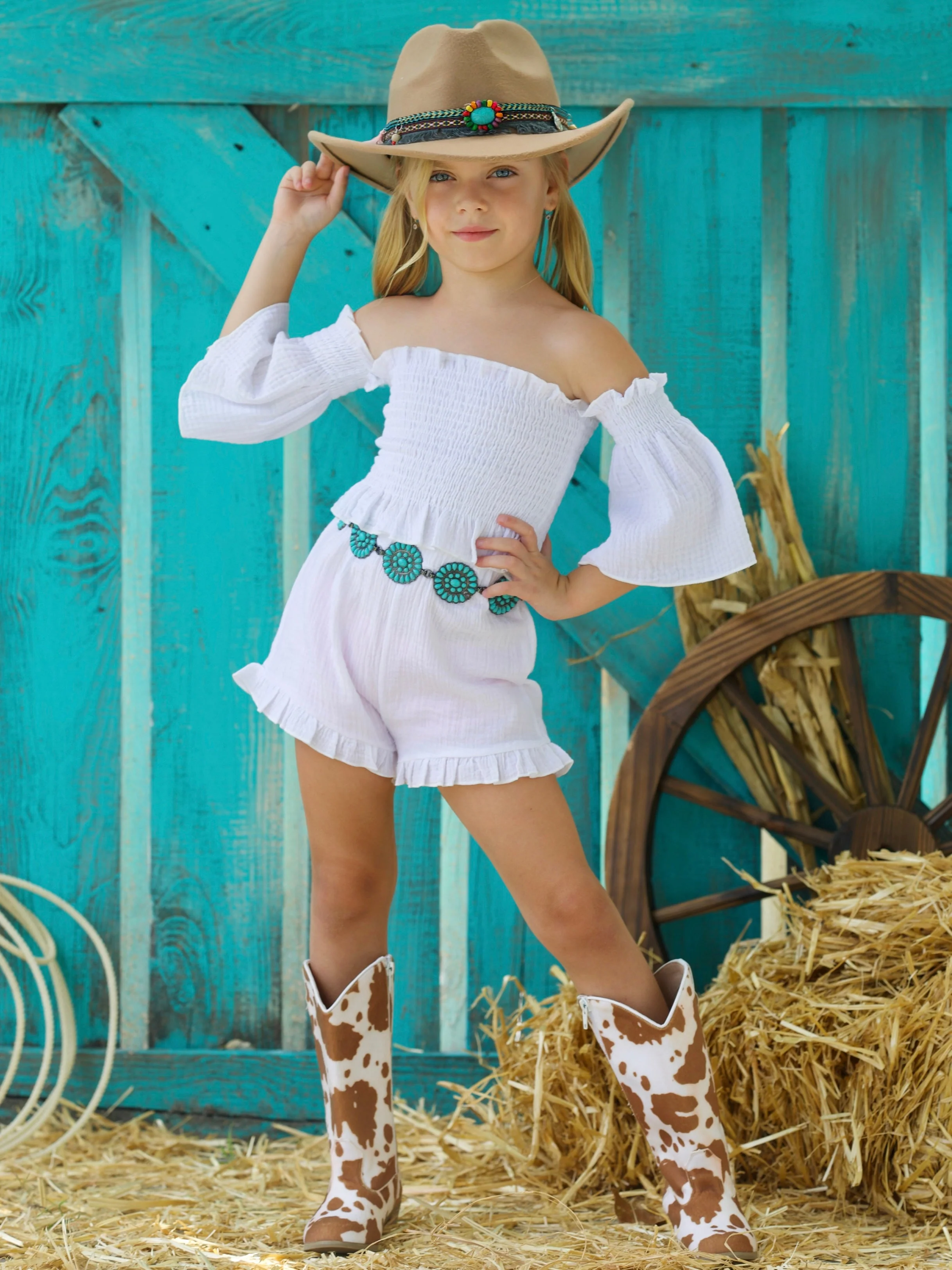 Comfy For Spring Smocked Top And Ruffle Short Set - Image 5