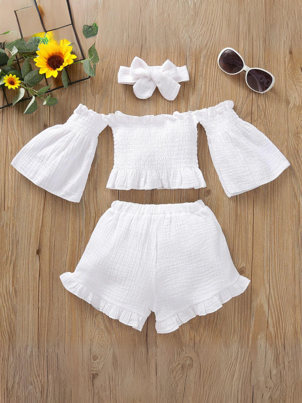 Comfy For Spring Smocked Top And Ruffle Short Set - Image 6