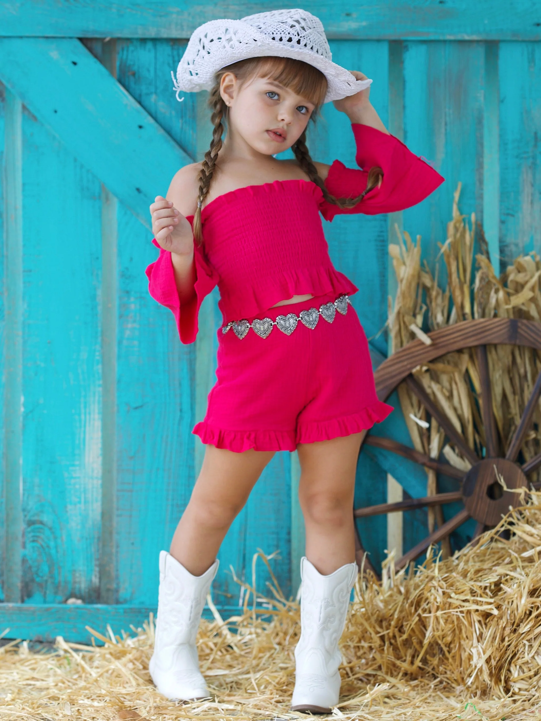 Comfy For Spring Smocked Top And Ruffle Short Set - Image 7