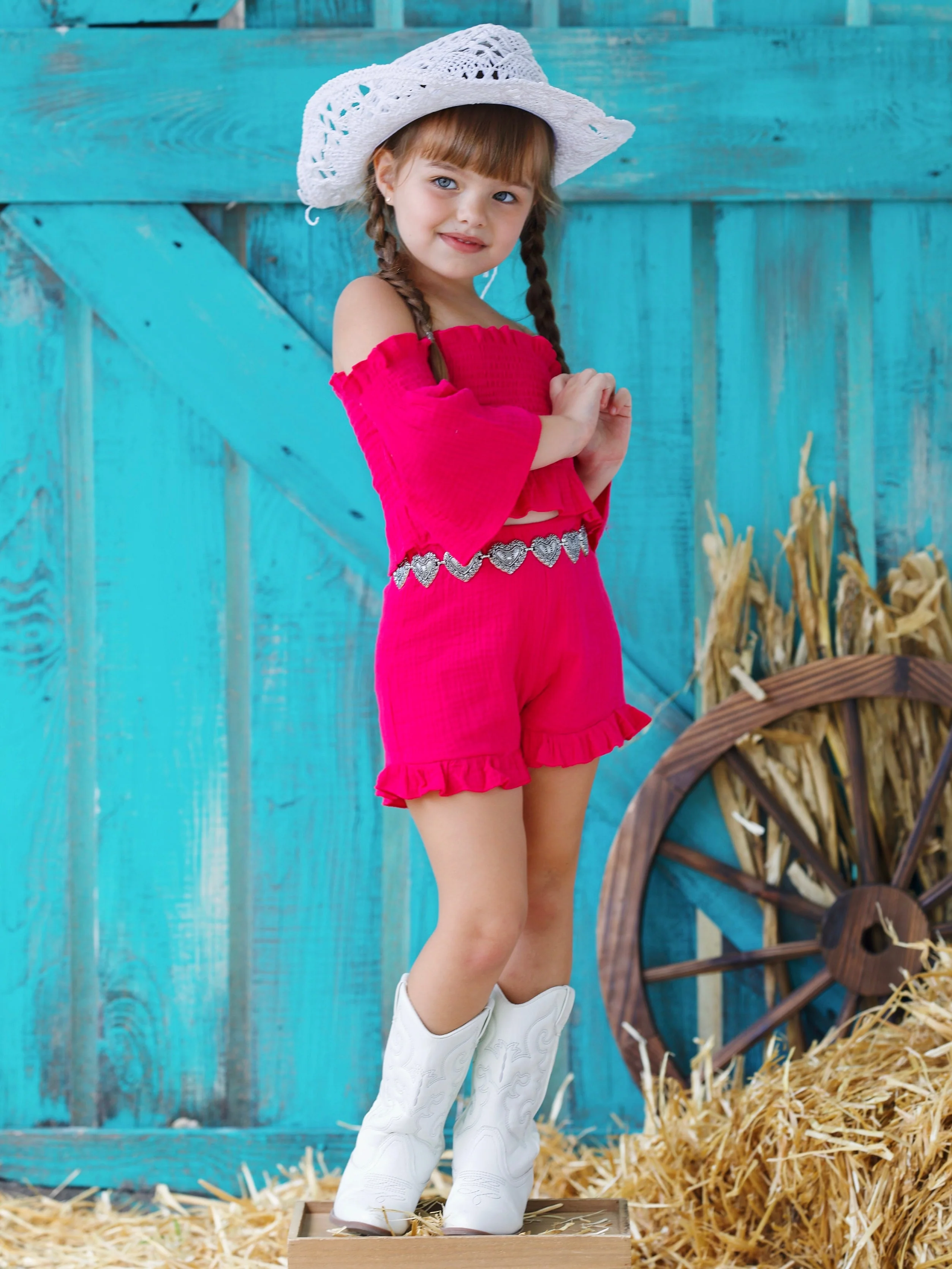 Comfy For Spring Smocked Top And Ruffle Short Set - Image 8