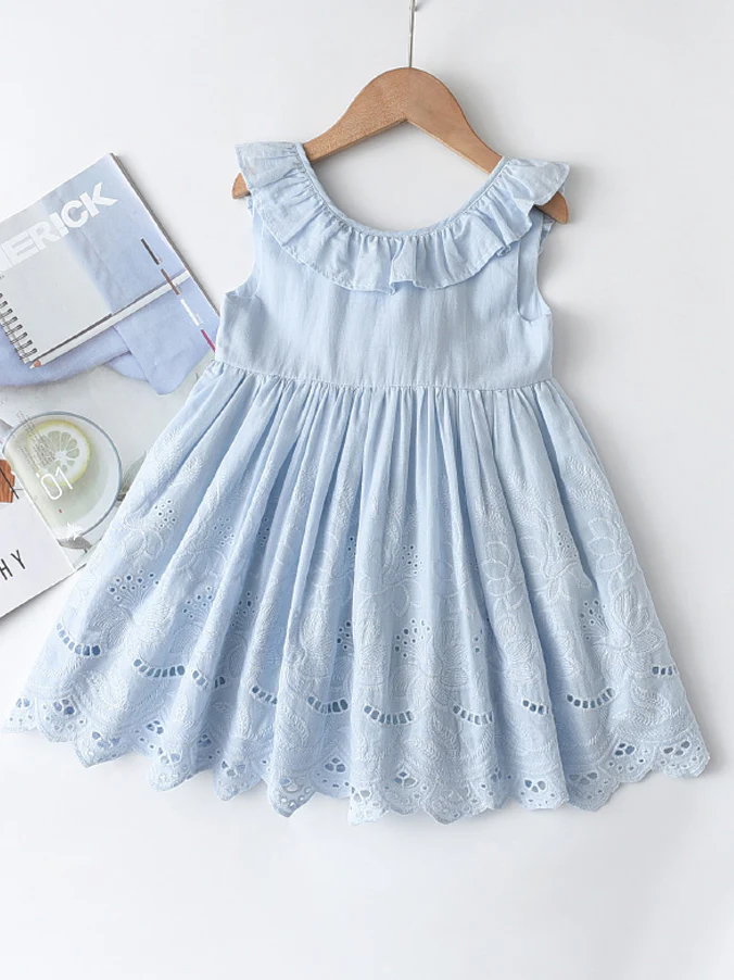 Breezy Baby Doll Eyelet Ruffle Dress - Image 3
