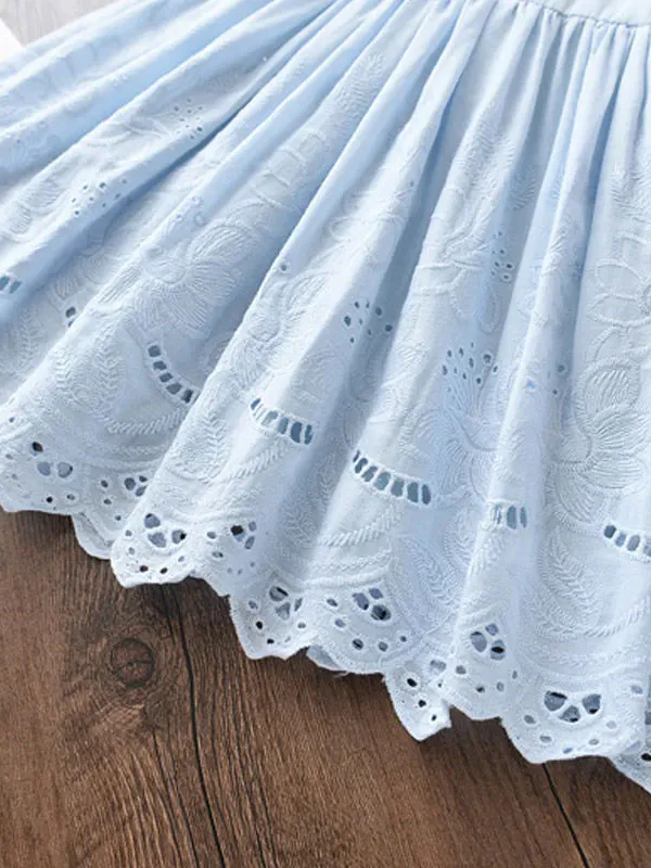 Breezy Baby Doll Eyelet Ruffle Dress - Image 5