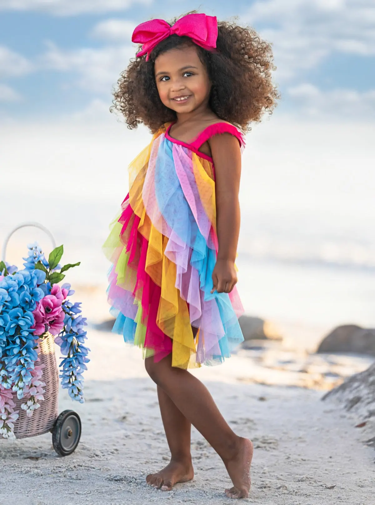Cascading Rainbow Ruffle Dress - Image 5