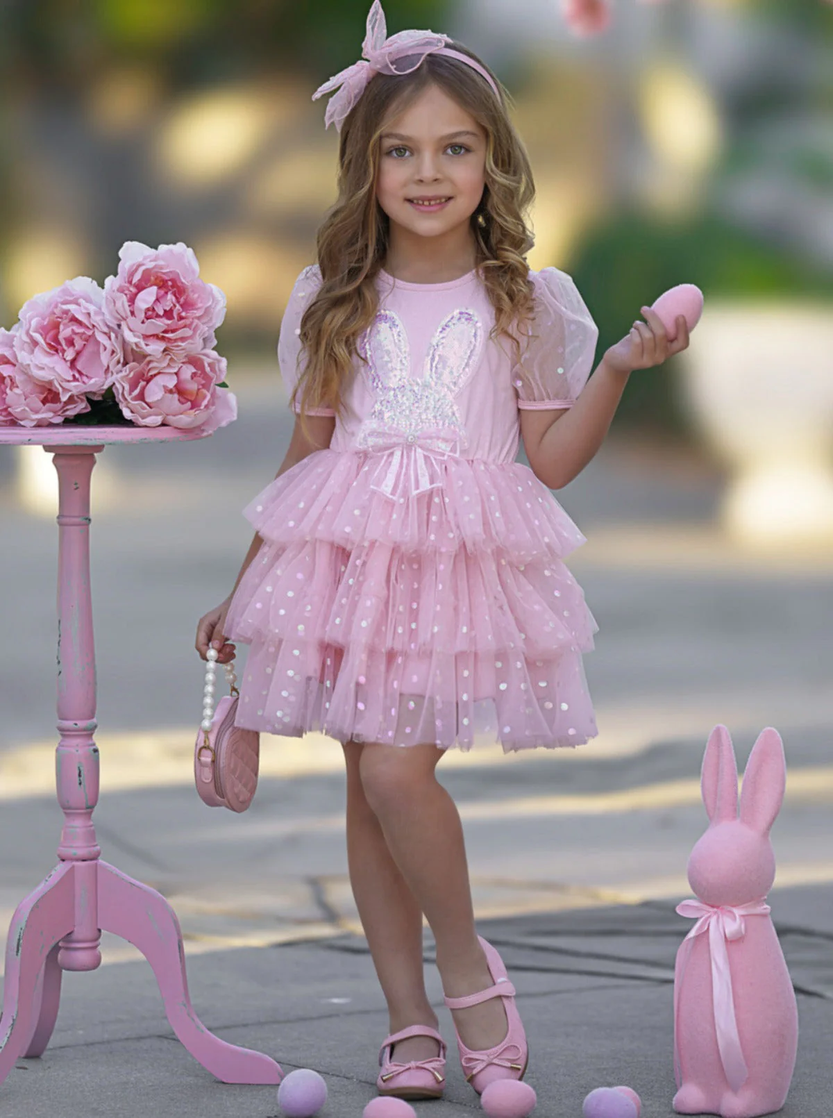 Pink Bunny Magic Easter Tutu Dress - Image 5