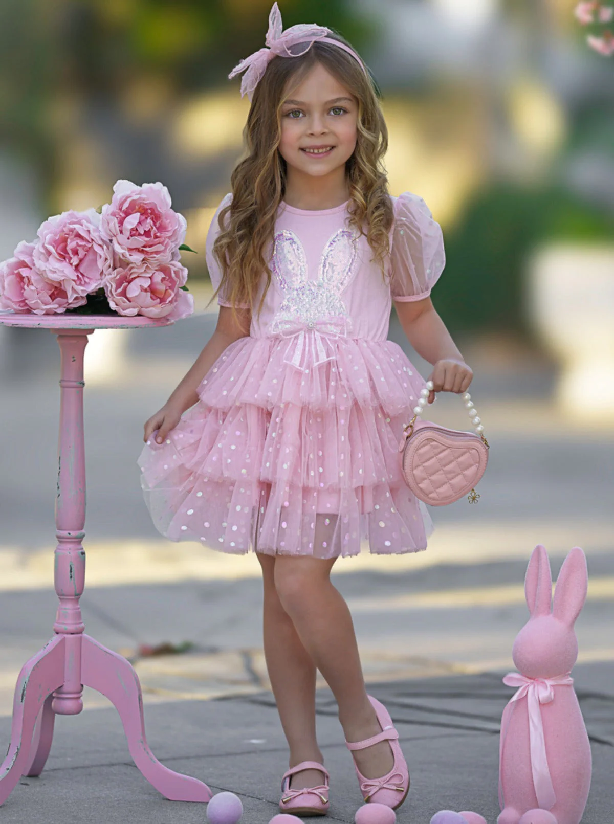Pink Bunny Magic Easter Tutu Dress - Image 6