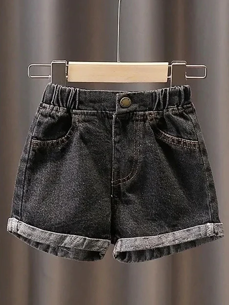 Move My Way Elastic Waist Denim Shorts - Image 3