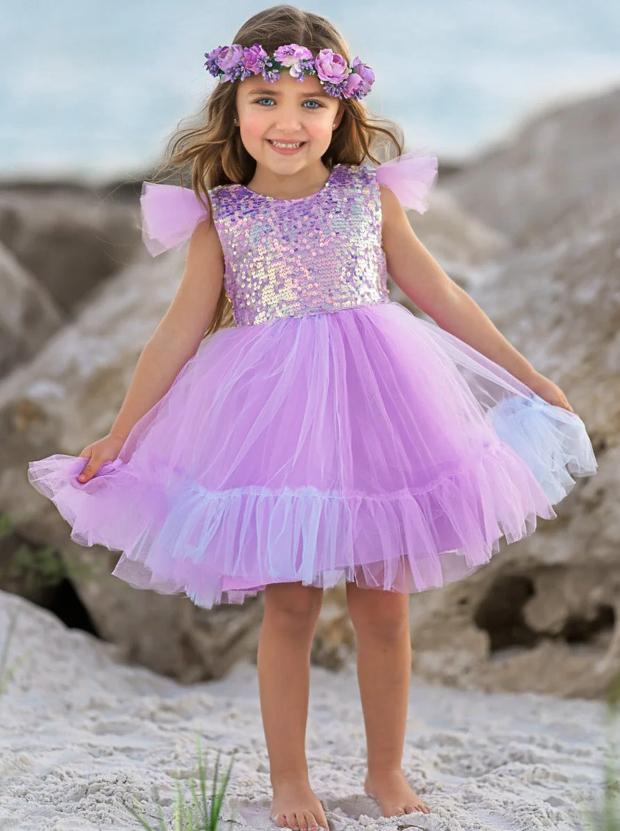 Sparkly Mermaid Twirl Tutu Dress - Image 3
