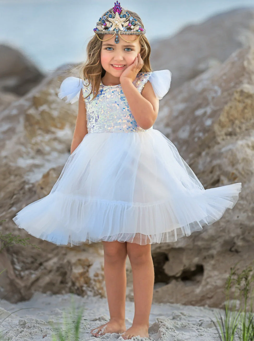 Sparkly Mermaid Twirl Tutu Dress - Image 8