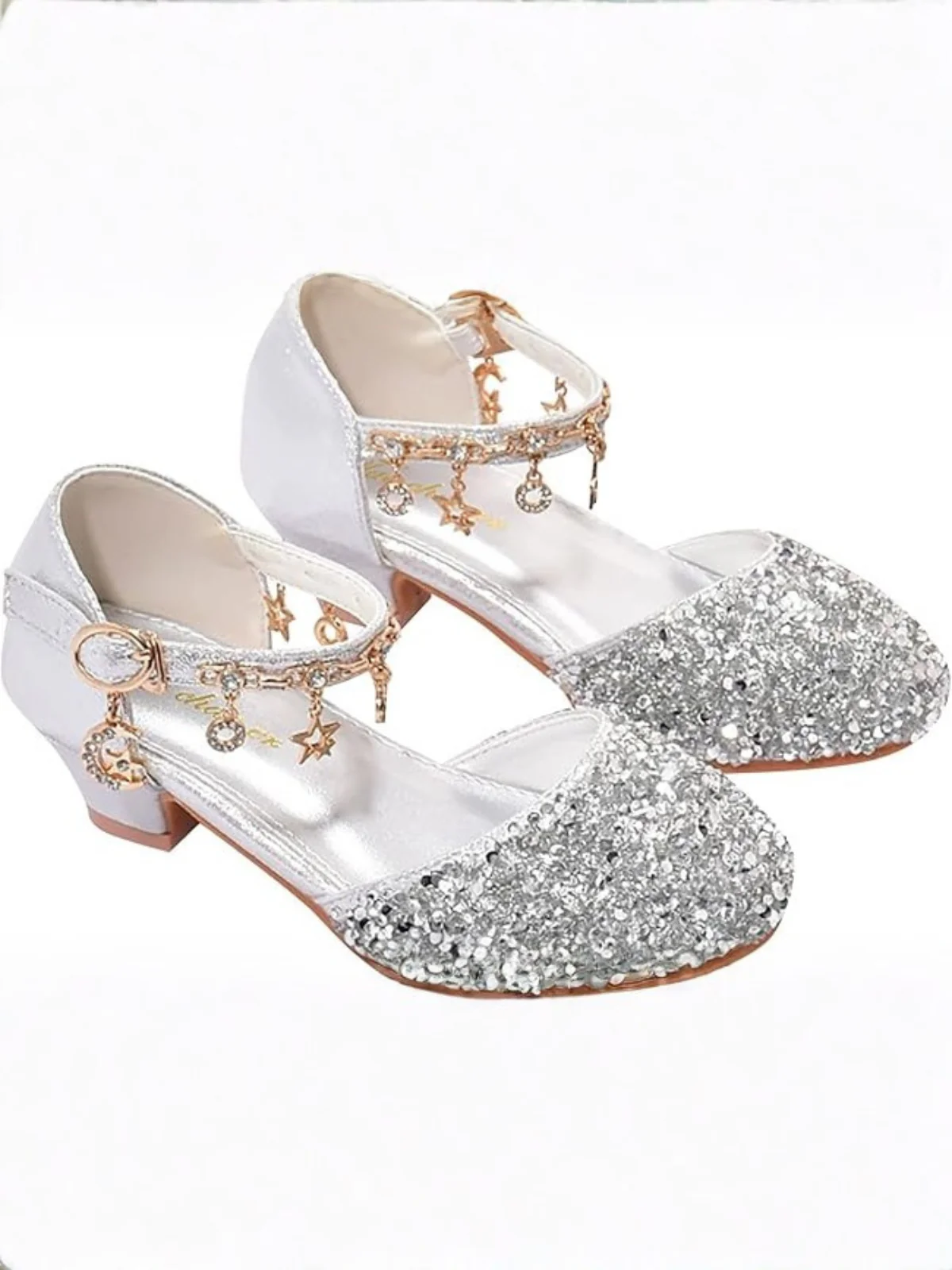 Charmed Steps Sequin Ankle Strap Shoes By Liv and Mia - Image 6