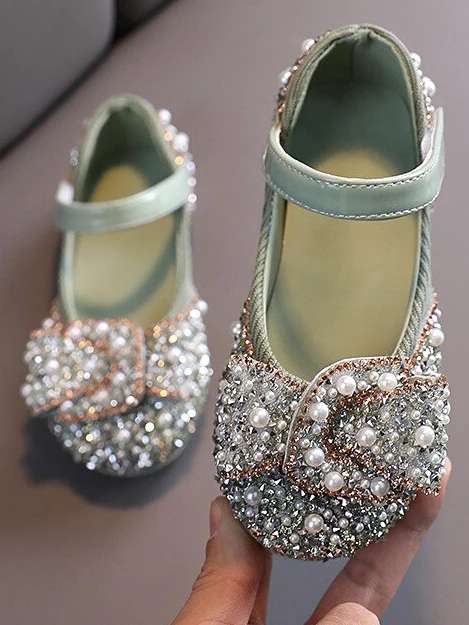 Pearls N' Rhinestones Ballerina Flats By Liv and Mia - Image 5