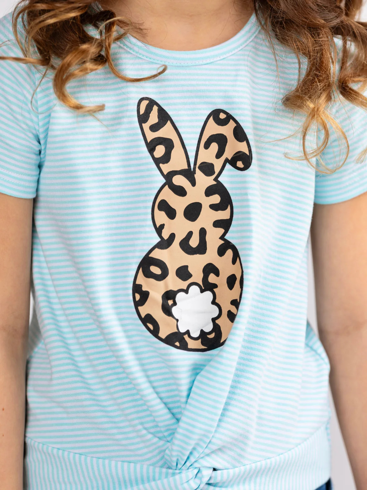 Leopard Bunny Stripe Easter Short Set - Image 7