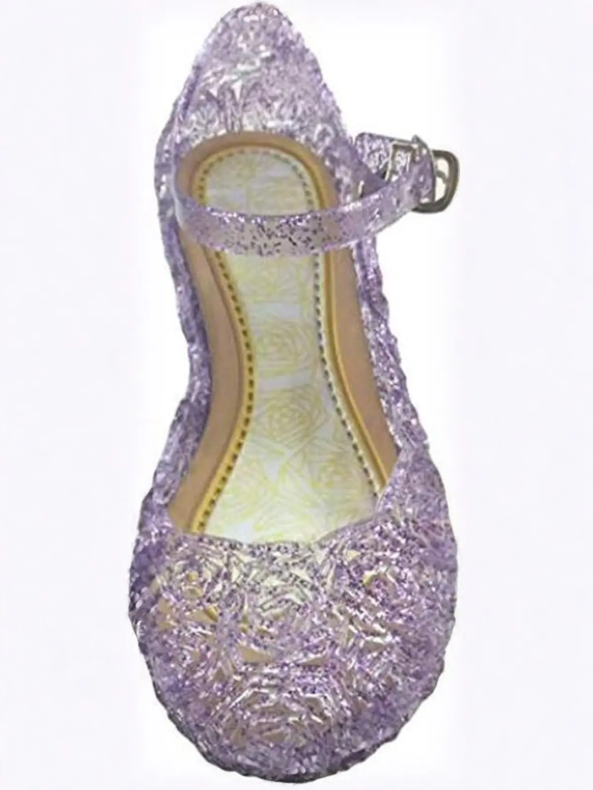 Purple Glitter Rose Jelly Shoes By Liv and Mia - Image 3