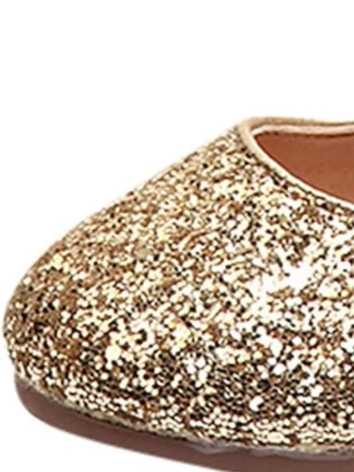 Sparkly Golden Glitter Ballet Flats By Liv and Mia - Image 5