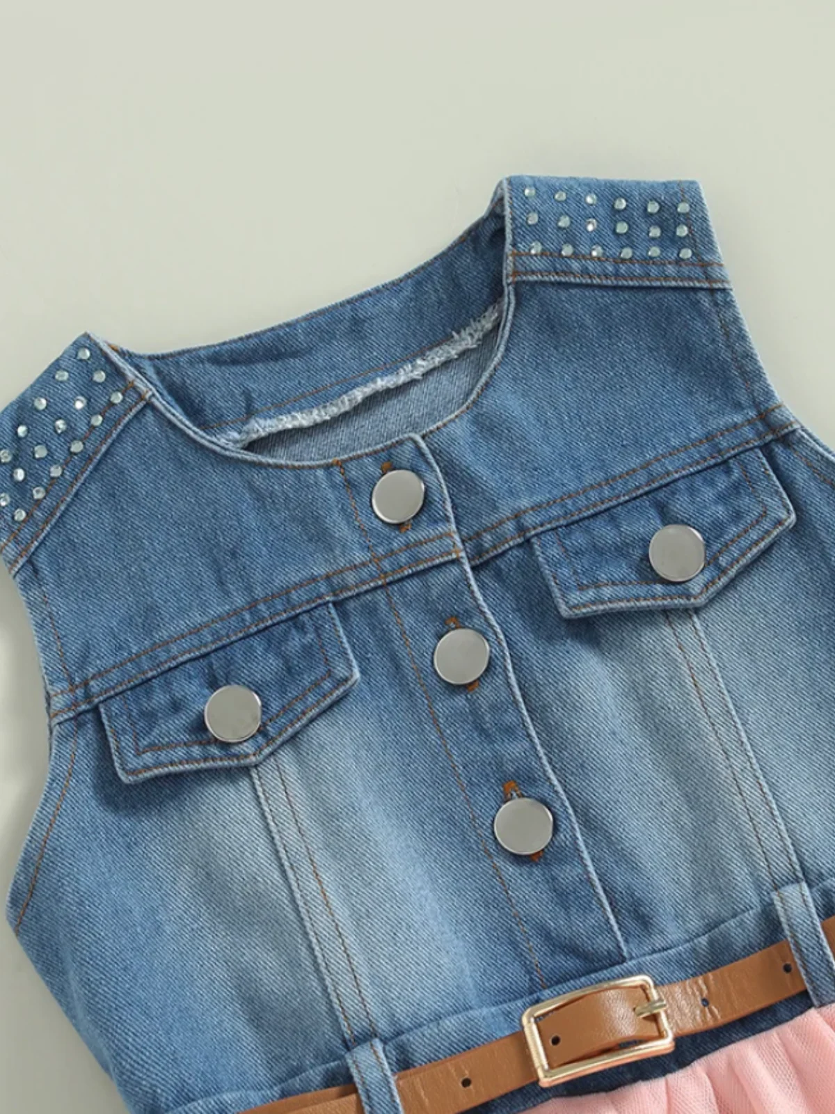 Giddy Up, Western Denim and Pink Dress - Image 7