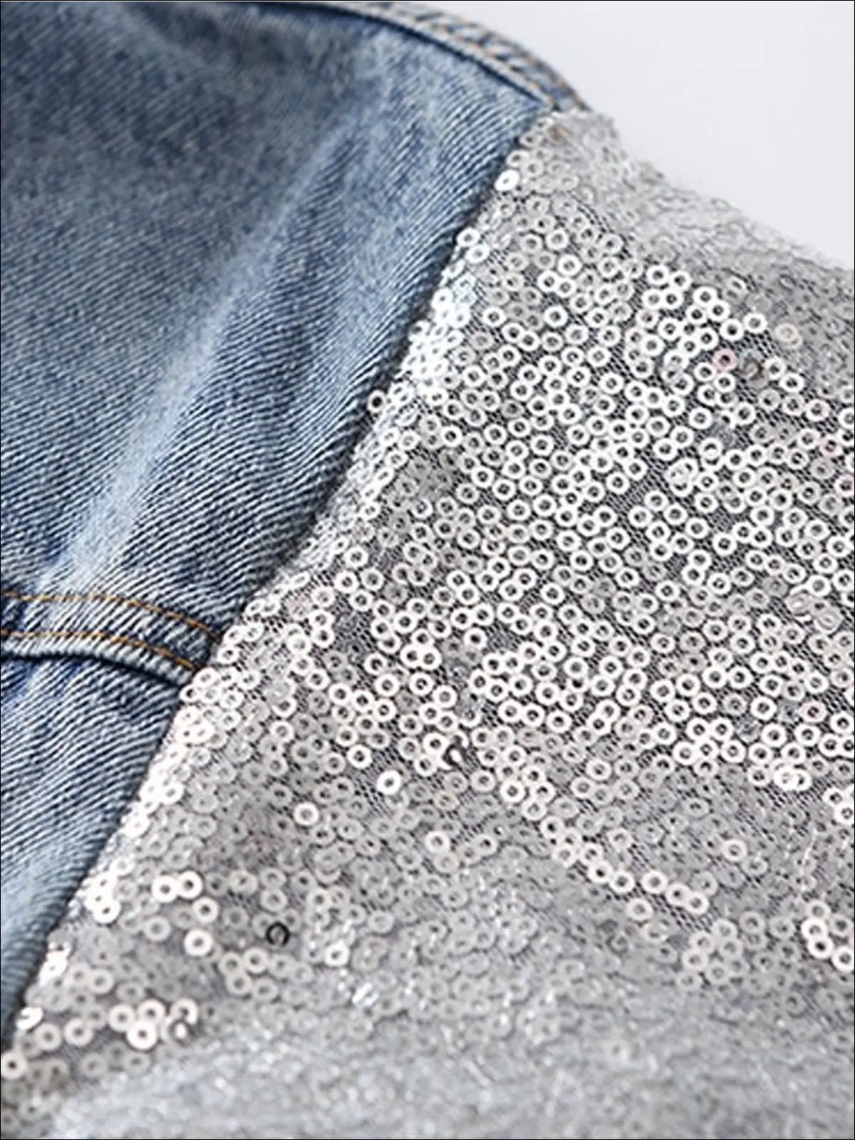 Jean Queen Unicorn Sequin Denim Jacket - Image 7