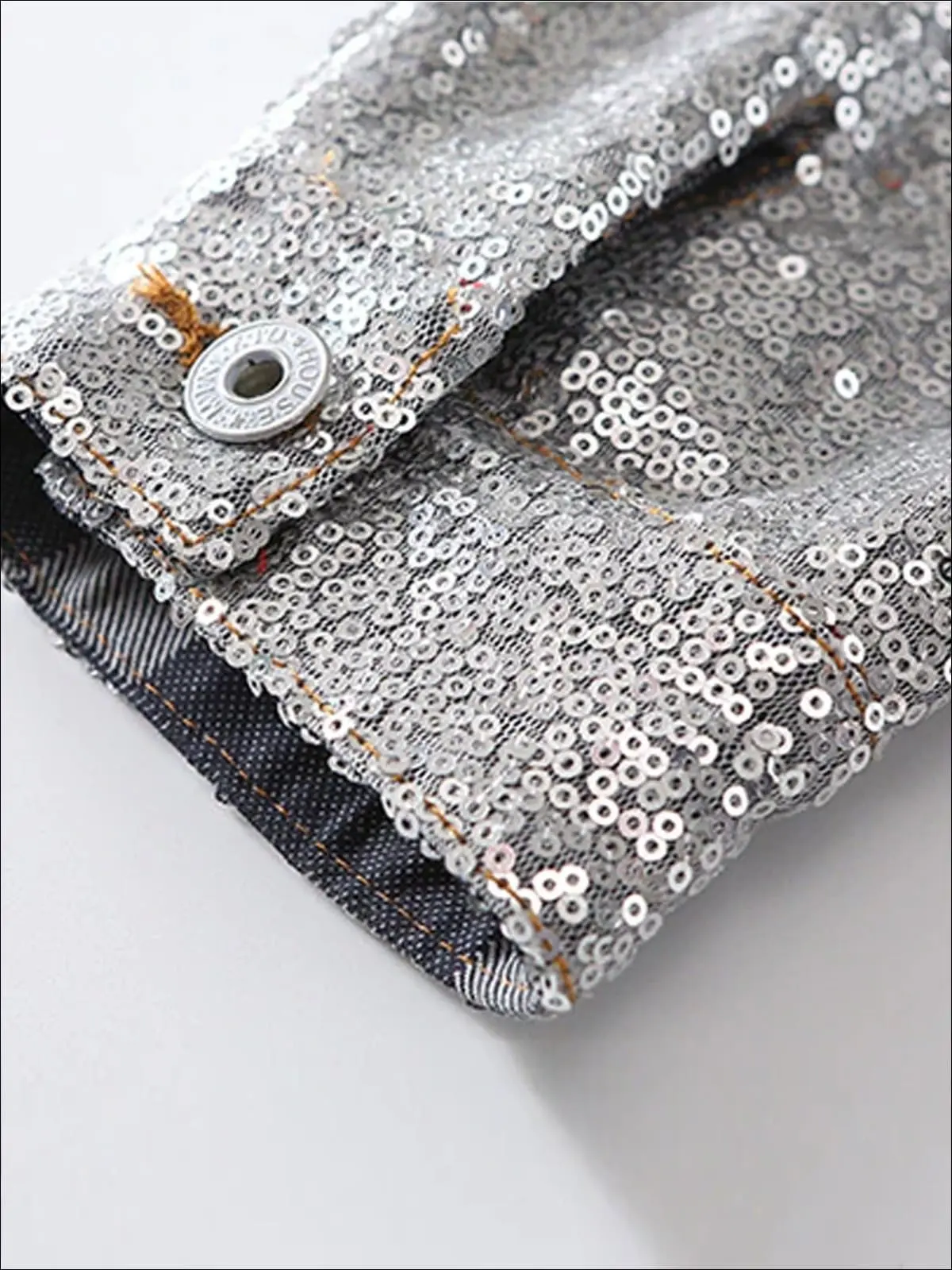 Jean Queen Unicorn Sequin Denim Jacket - Image 8