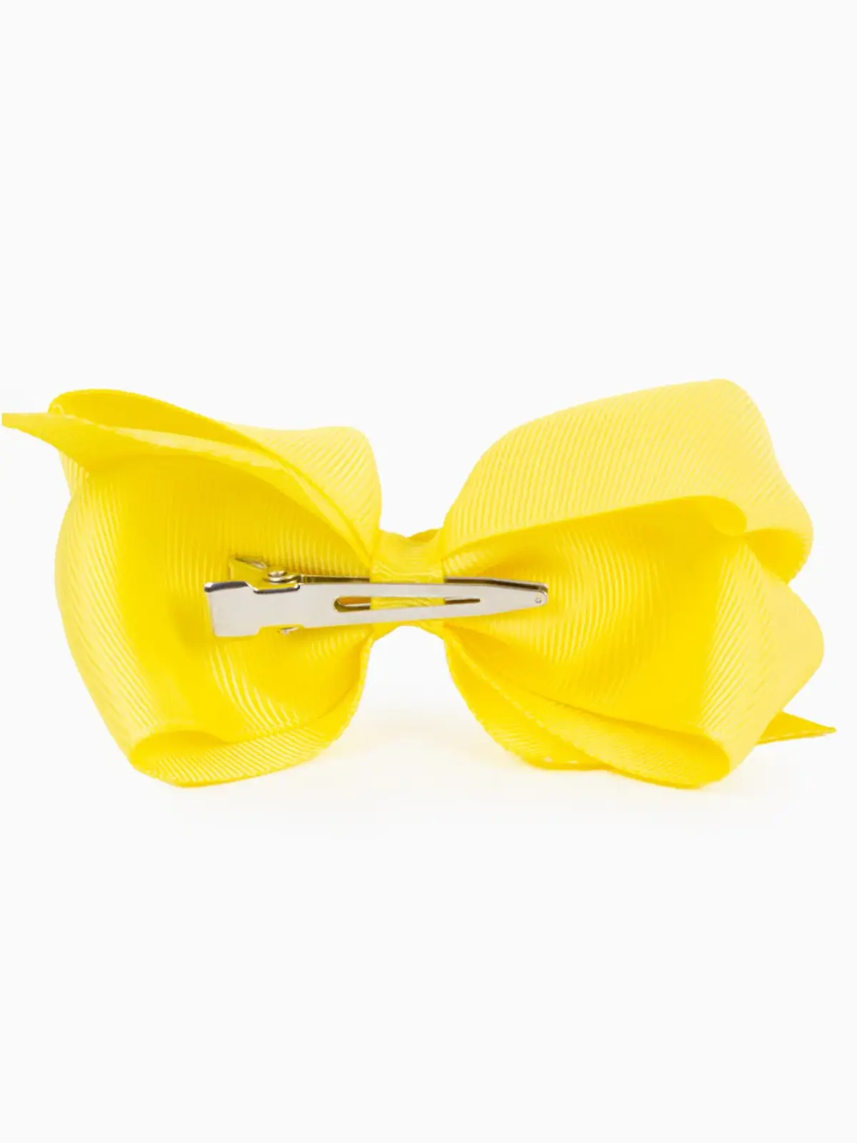 Girls Yellow 6 Inch Hair Bow - Image 3