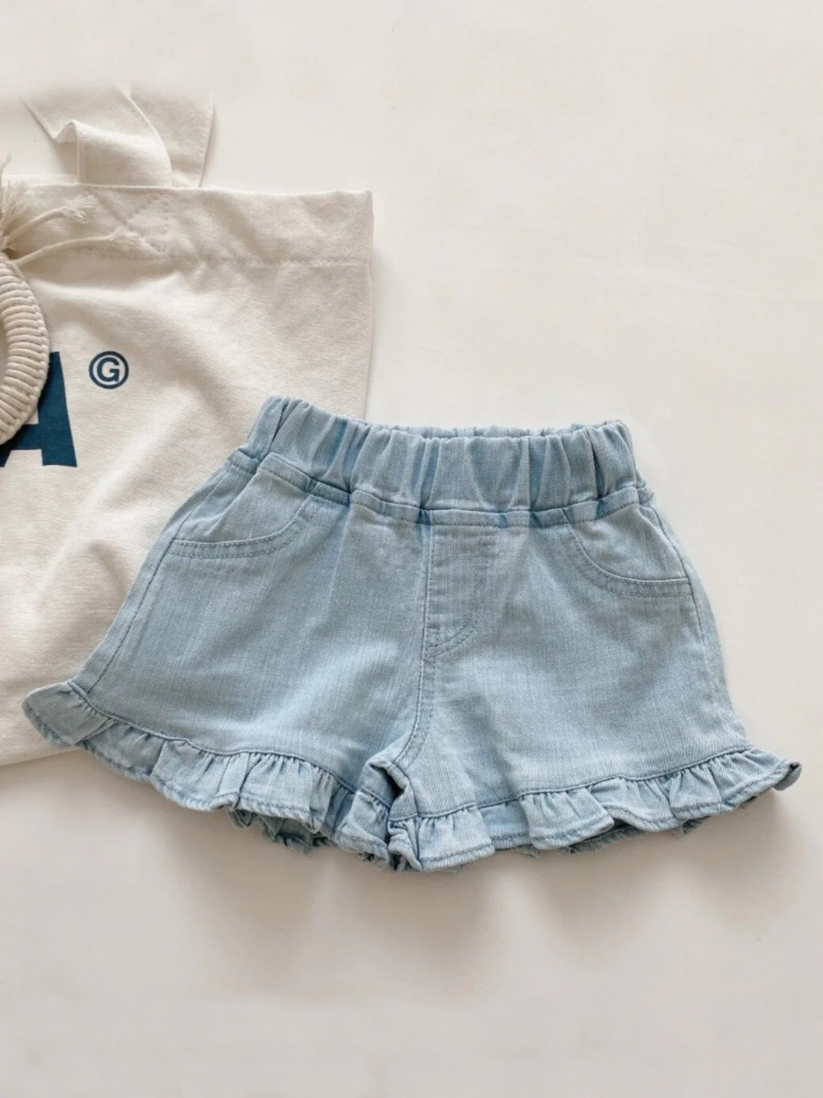 It’s A Lovely Day Ruffle Denim Shorts - Image 3