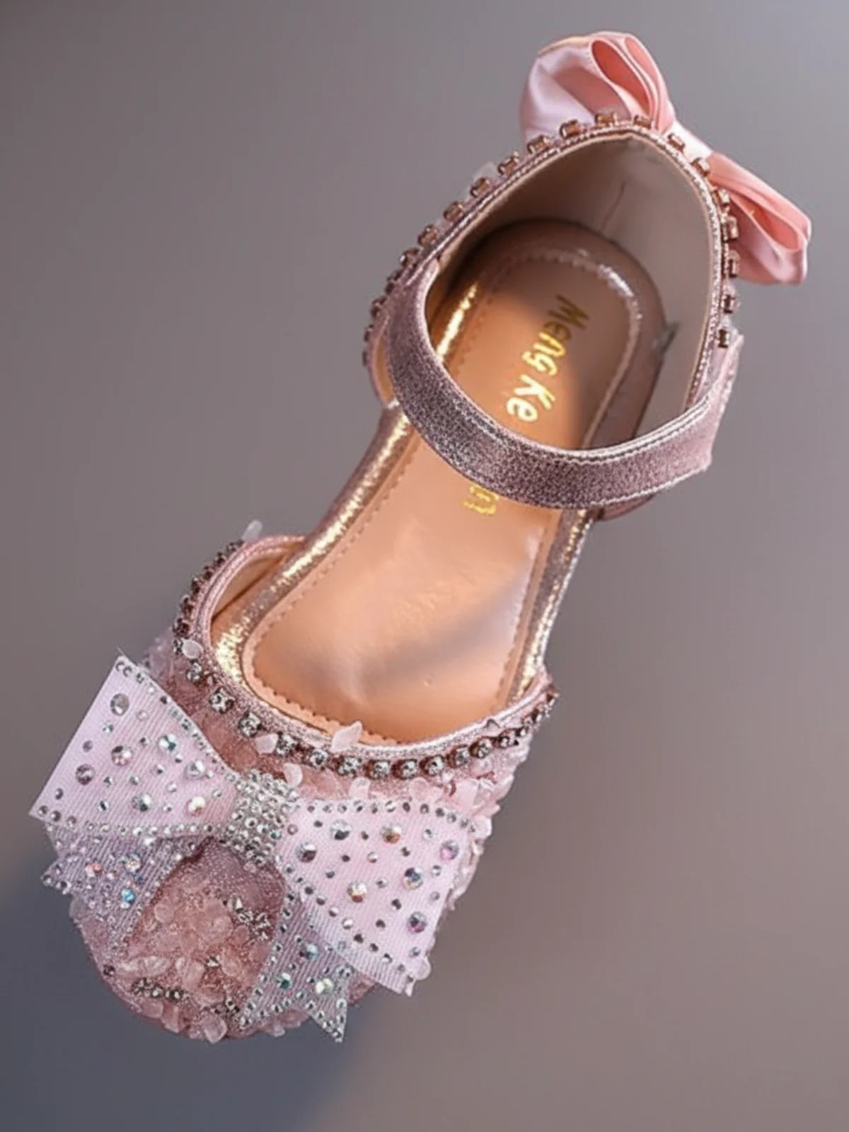 Jeweled Princess Ankle Strap Flats By Liv and Mia - Image 5