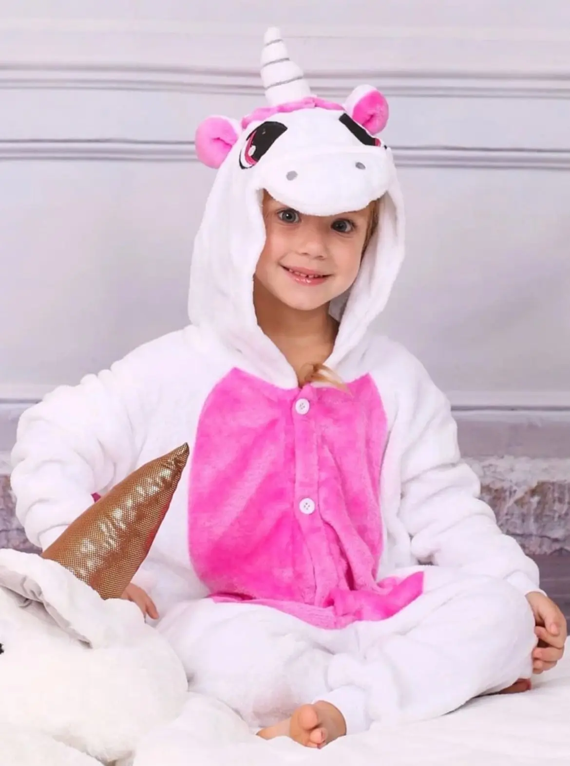 Bedtime Unicorn Hooded Onesie Pajamas - Image 3
