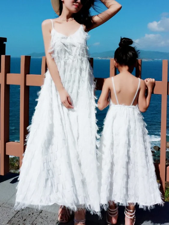 Mommy and Me Matching Angels White Maxi Dress - Image 3