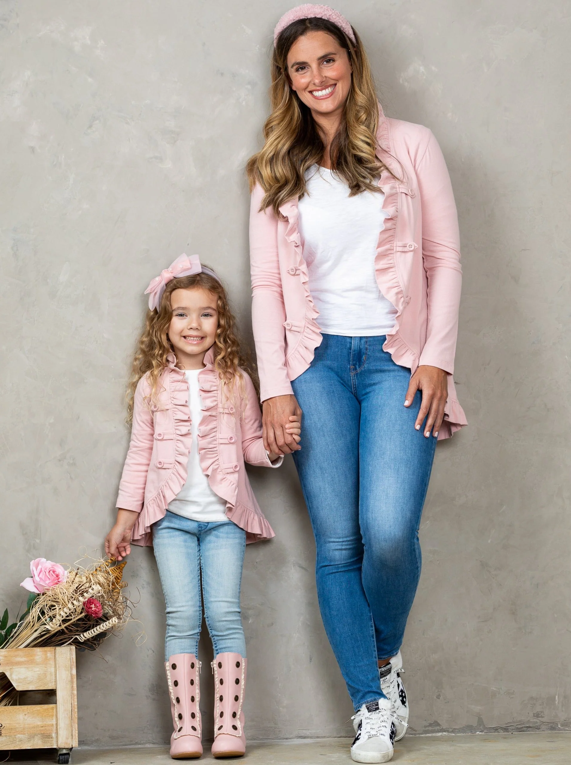 Mommy and Me Bestie Blazer Ruffle Cardigan - Image 4