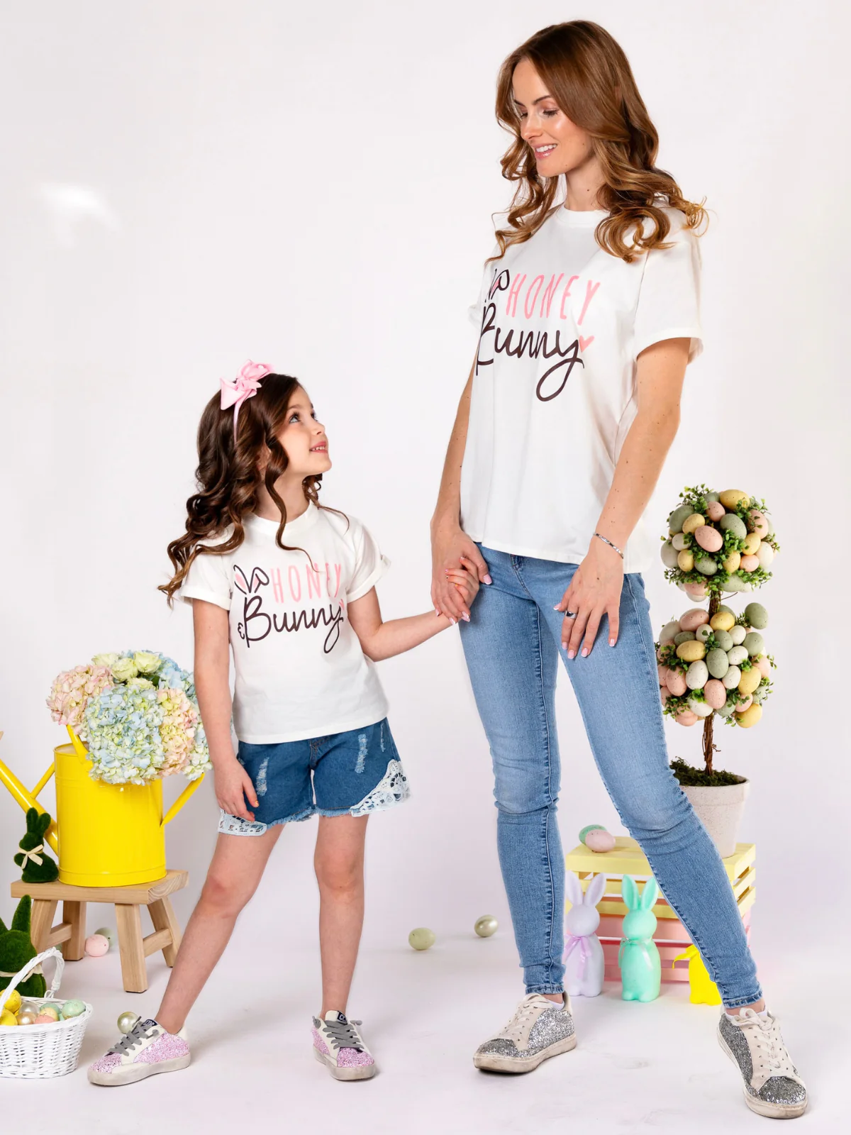 Mommy & Me Honey Bunny Easter Graphic Tee - Image 7