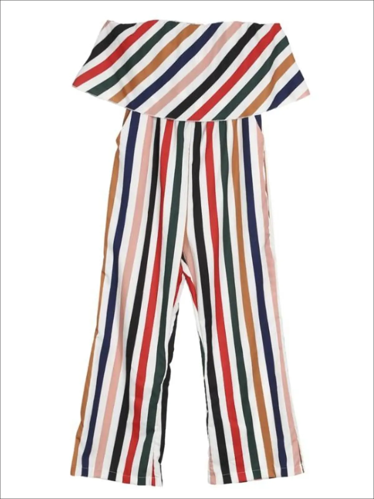 Mommy and Me Striped Sleeveless Jumpsuit and Maxi Dress - Image 3