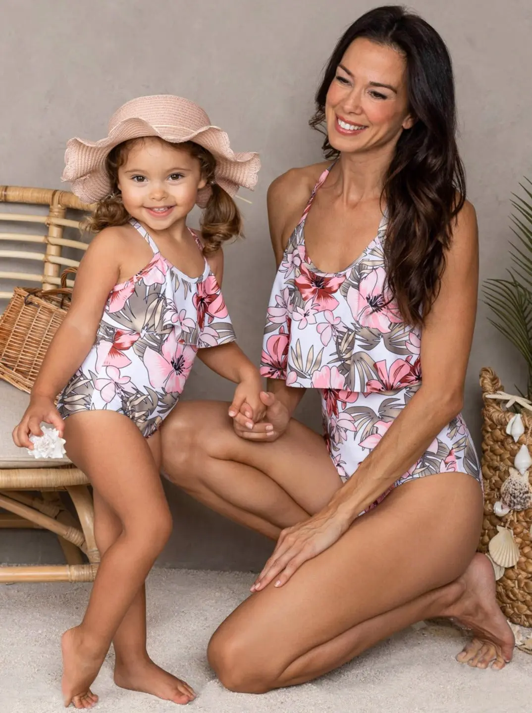 Mommy and Me Palm Blossom One Piece Swimsuit - Image 3